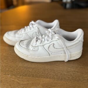 Nike Kids White Air Force 1 Shoes